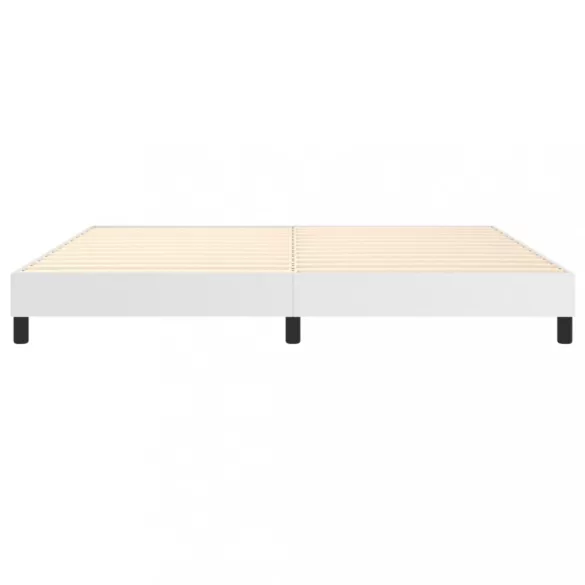 fehér műbőr rugós ágykeret 200x200 cm