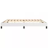 fehér műbőr rugós ágykeret 200x200 cm