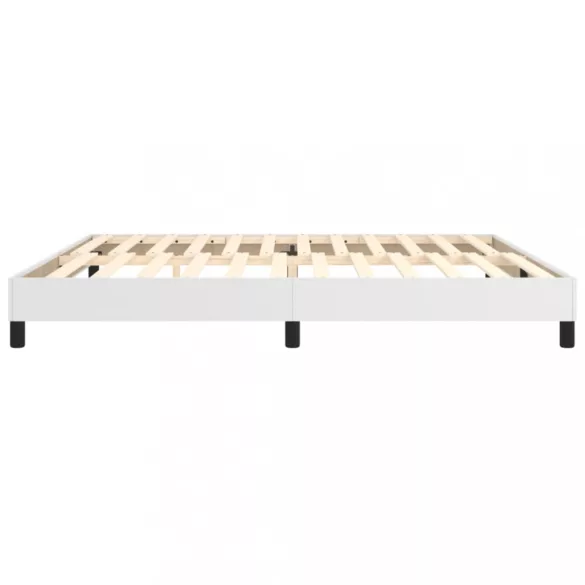 fehér műbőr rugós ágykeret 200x200 cm