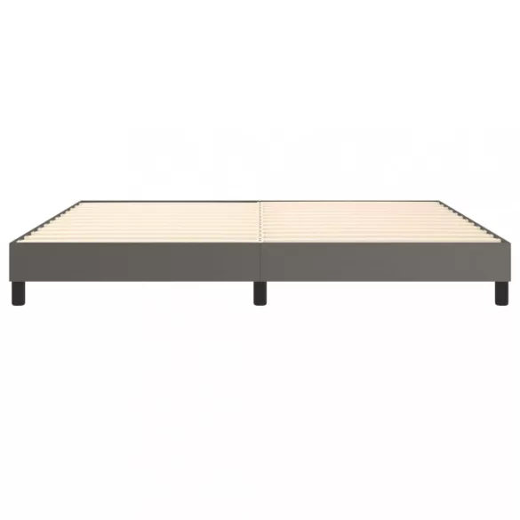 szürke műbőr rugós ágykeret 200x200 cm