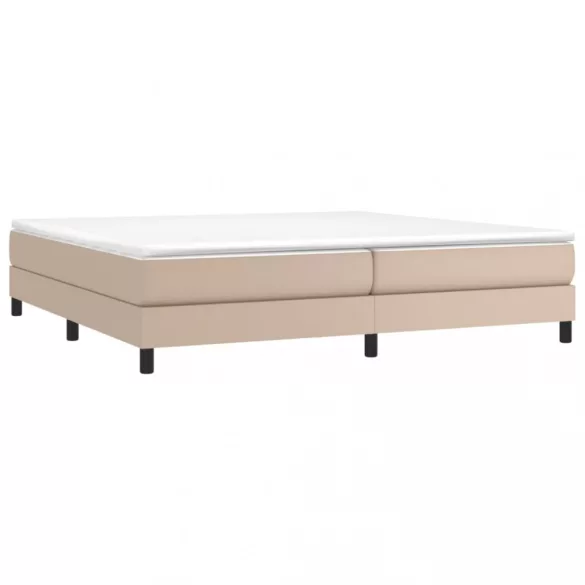 cappuccino színű műbőr rugós ágykeret 200x200 cm