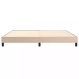 cappuccino színű műbőr rugós ágykeret 200x200 cm