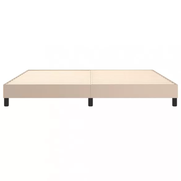 cappuccino színű műbőr rugós ágykeret 200x200 cm
