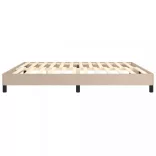 cappuccino színű műbőr rugós ágykeret 200x200 cm