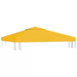 sárga kétszintes pavilon-tetőponyva 310 g/m² 3 x 3 m