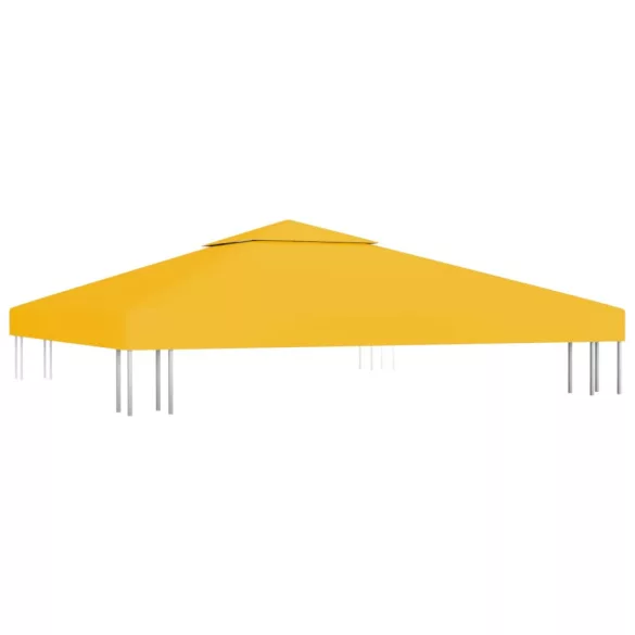 sárga kétszintes pavilon-tetőponyva 310 g/m² 3 x 3 m