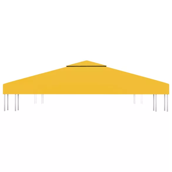 sárga kétszintes pavilon-tetőponyva 310 g/m² 3 x 3 m