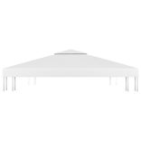 fehér kétszintes pavilon-tetőponyva 310 g/m² 3 x 3 m
