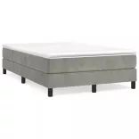 világosszürke bársony rugós ágykeret 120x200 cm