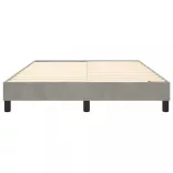 világosszürke bársony rugós ágykeret 140 x 190 cm