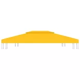 sárga kétszintes pavilon-tetőponyva 310 g/m² 4 x 3 m