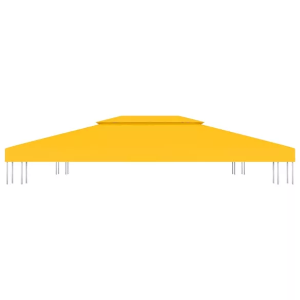 sárga kétszintes pavilon-tetőponyva 310 g/m² 4 x 3 m