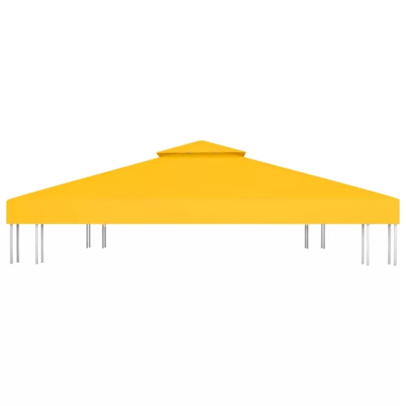 sárga kétszintes pavilon-tetőponyva 310 g/m² 4 x 3 m