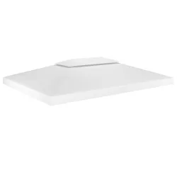 fehér kétszintes pavilon-tetőponyva 310 g/m² 4 x 3 m