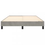 világosszürke bársony rugós ágykeret 140x200 cm