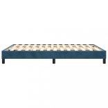 sötétkék bársony rugós ágykeret 140x200 cm