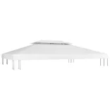 fehér kétszintes pavilon-tetőponyva 310 g/m² 4 x 3 m