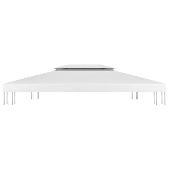 fehér kétszintes pavilon-tetőponyva 310 g/m² 4 x 3 m