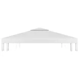 fehér kétszintes pavilon-tetőponyva 310 g/m² 4 x 3 m