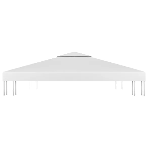 fehér kétszintes pavilon-tetőponyva 310 g/m² 4 x 3 m