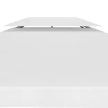 fehér kétszintes pavilon-tetőponyva 310 g/m² 4 x 3 m