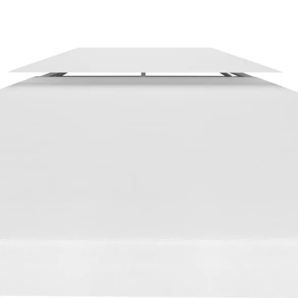 fehér kétszintes pavilon-tetőponyva 310 g/m² 4 x 3 m