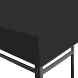 fekete pavilon-tetőponyva 270 g/m²  3 x 3 m