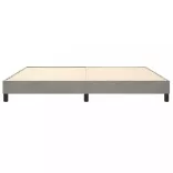 világosszürke bársony rugós ágykeret 200 x 200 cm