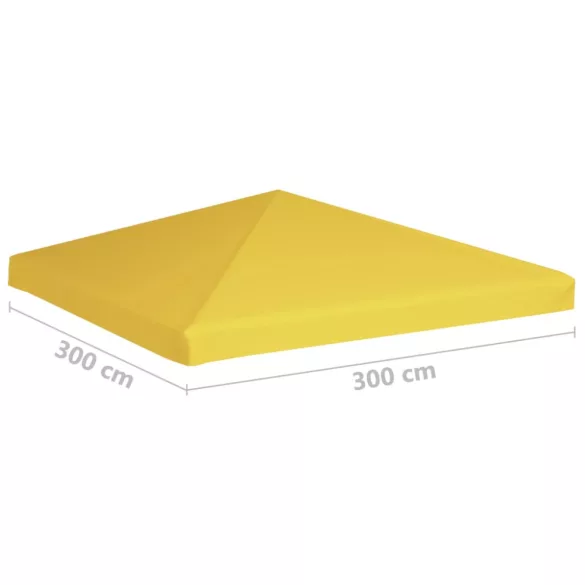 sárga pavilon-tetőponyva 270 g/m²  3 x 3 m