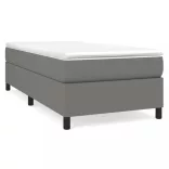 sötétszürke szövet rugós ágykeret 100x200 cm