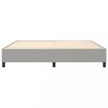 világosszürke szövet rugós ágykeret 200 x 200 cm