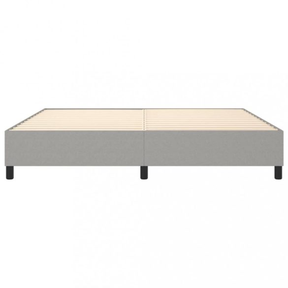 világosszürke szövet rugós ágykeret 200 x 200 cm