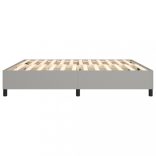 világosszürke szövet rugós ágykeret 200 x 200 cm