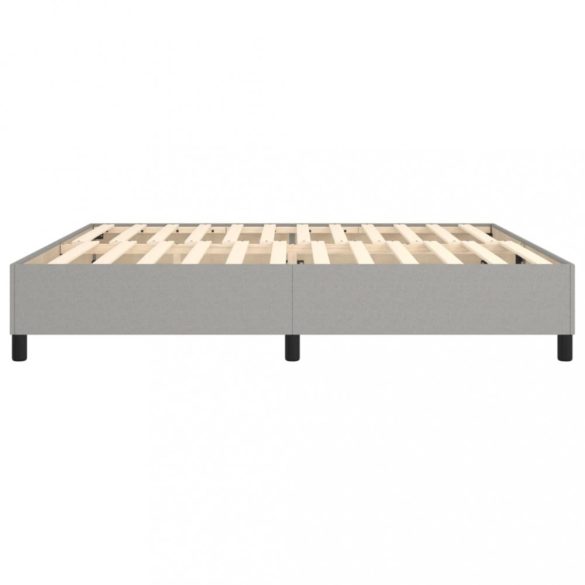 világosszürke szövet rugós ágykeret 200 x 200 cm