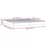 tópszínű szövet rugós ágykeret 200 x 200 cm