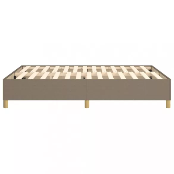 tópszínű szövet rugós ágykeret 140 x 190 cm