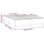 világosszürke szövet rugós ágykeret 140x200 cm