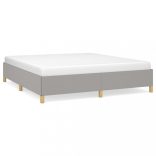 világosszürke szövet rugós ágykeret 160 x 200 cm