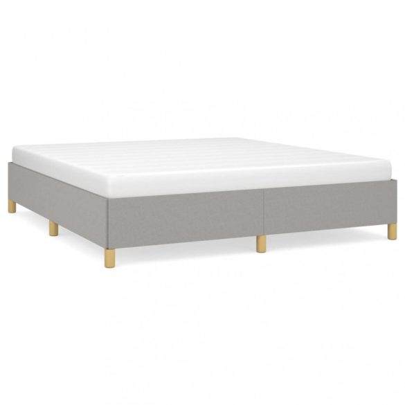 világosszürke szövet rugós ágykeret 160 x 200 cm