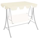 krémszínű csere ponyva kerti hintaágyhoz 150/130 x 105/70 cm