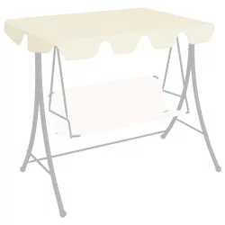   krémszínű csere ponyva kerti hintaágyhoz 150/130 x 105/70 cm