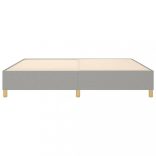 világosszürke szövet rugós ágykeret 200 x 200 cm