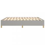 világosszürke szövet rugós ágykeret 200 x 200 cm