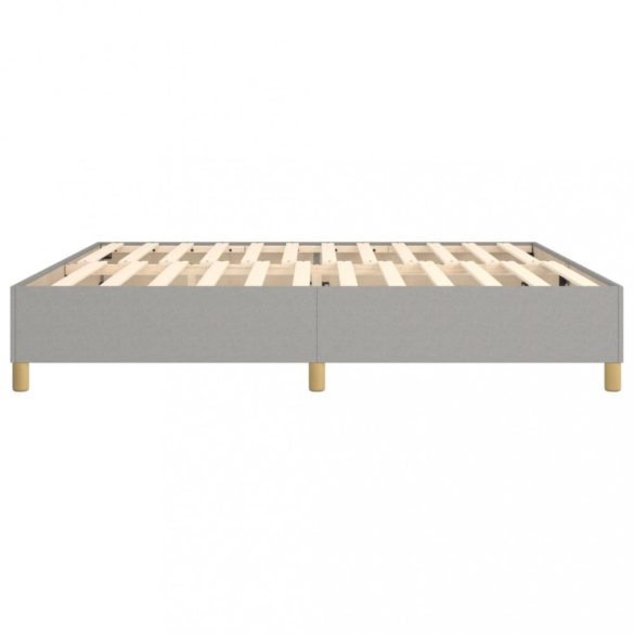 világosszürke szövet rugós ágykeret 200 x 200 cm