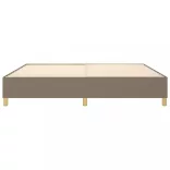 tópszínű szövet rugós ágykeret 200 x 200 cm