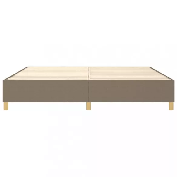 tópszínű szövet rugós ágykeret 200 x 200 cm