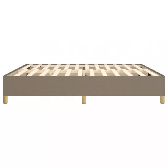 tópszínű szövet rugós ágykeret 200 x 200 cm