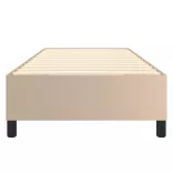 cappuccino színű műbőr rugós ágykeret 80 x 200 cm