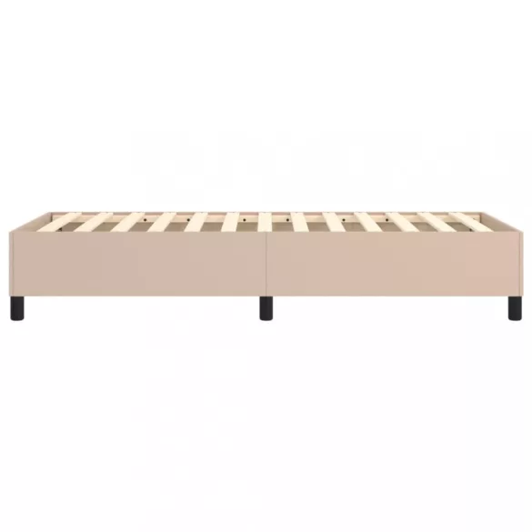 cappuccino színű műbőr rugós ágykeret 80 x 200 cm