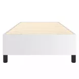 fehér műbőr rugós ágykeret 90x190 cm